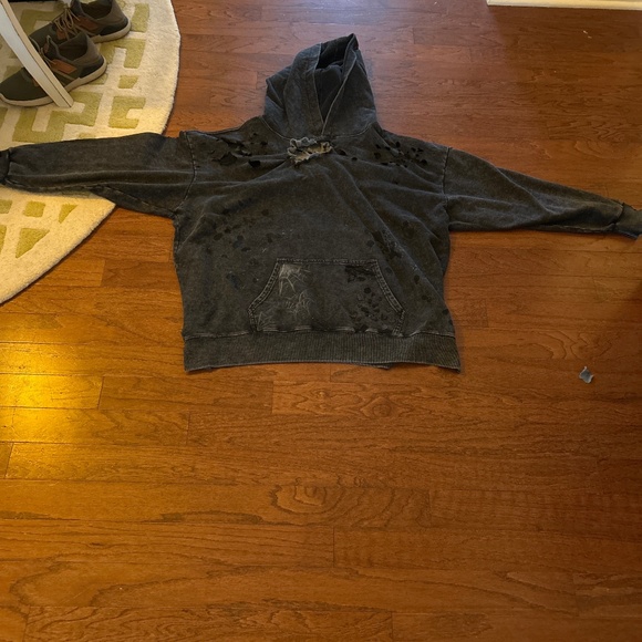 Oversized emo custom sweatshirt with holes - Picture 1 of 4